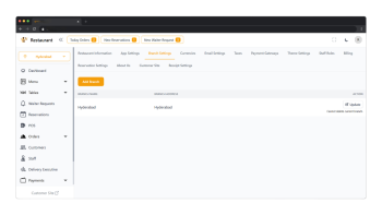 Easily manage multiple restaurant locations from one dashboard